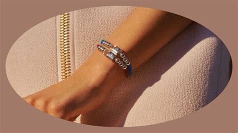 silver lockit bead bracelet